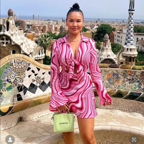 ZARA LINEN BLEND PRINT DRESS - Picture 2 of 14